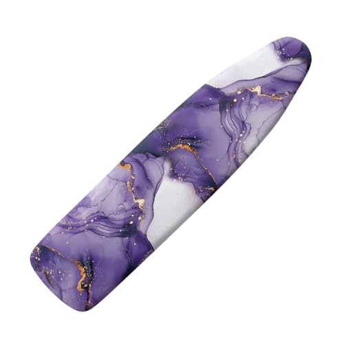 Funda Tabla de Planchar Mármol Púrpura Funda Plancha Universal Ajustable Montaje Fácil con Elástico Fundas Tabla de Planchar Refleja Calor Ironing Board Cover Plancha Rápido 110x30cm