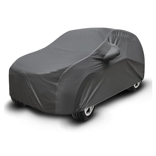 Image of Auto Hub Waterproof Car Cover Compatible with Tavera with Mirror Pockets, Soft Cotton Lining, Tavera Car Cover Waterproof, Grey