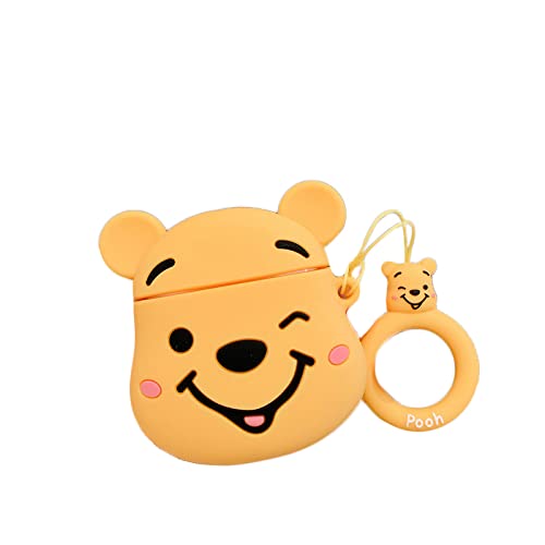 Cocomii 3D Airpods Case - 3D Cartoon - Slim - Lightweight - Matte - Keychain Ring 3D Cartoon Characters Cartoon - Luxury Aesthetic Headphone Case Cover Compatible With Apple Airpods (Winnie The Pooh) #TOP1