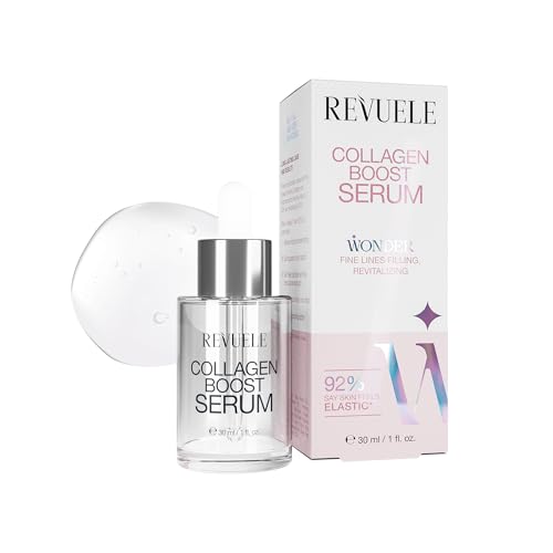 REVUELE Wonder Collagen Boost Serum – Anti-Aging Face Serum with Marine Collagen, Niacinamide & Hyaluronic Acid | Plumps, Smooths Fine Lines & Revitalizes Skin, 30ml