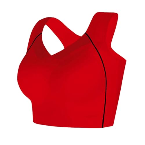 Libiyi Bra Older Women, Libiyi Bra, Libiyi Posture Correction Bra, Full Cup Breathable Bras for Seniors (Red, 70-80 KG)