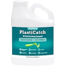 Eupheng PlastiCatch Series Plastisol Fishing Lure Making Plastic Rubber, Crystal Clear, Low Odor, Non Yellowing Soft Formula for DIY Fishing Lures