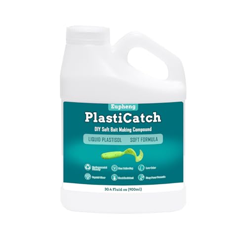 Eupheng PlastiCatch Series Plastisol Fishing Lure Making Plastic Rubber Crystal Clear Low Odor Non Yellowing Soft Formula for DIY Fishing Lures