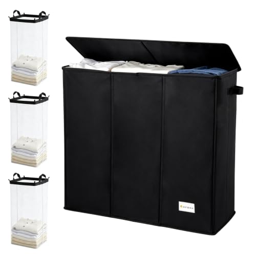 UFORU 195L Three-Section Laundry Hamper