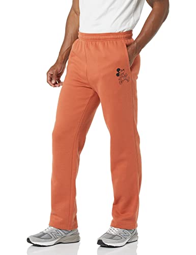 Amazon Essentials Disney | Marvel | Star Wars Pantalón de chándal de forro polar (disponible en tallas grandes y largos especiales) Hombre, Naranja Coral Mickey, 4XL Grande