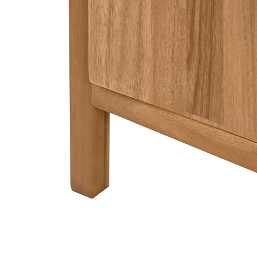 Beliani Outdoor-Küchenschrank Akazienholz braun schmal 50x50x90 cm mit Tür Venosa
