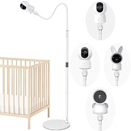 Upgraded Floor Baby Monitor Mount Stand Compatible with ARENTI 2K Alnanny A4 /1M/3QM/P2Q/B2/P2F Baby Cameras Adjustable Height Baby Camera Floor Stand Mount Flexible Baby Cameras Holder (62.2 inch)