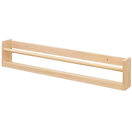 Wooden Magazine Rack Wall Mounted 1 2 3 Pack, Periodical Book Sketchbook Display Holder for Home/Living Room/Office, Flyer Brochure Flyer Brochure Stand(1 pcs,L80cm/31.5in)