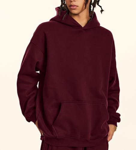Mens Womens Hoodies Oversized Pullover Heavyweight Cotton Athletrc Hoodie Sweatshirt Streetwear Y2K4