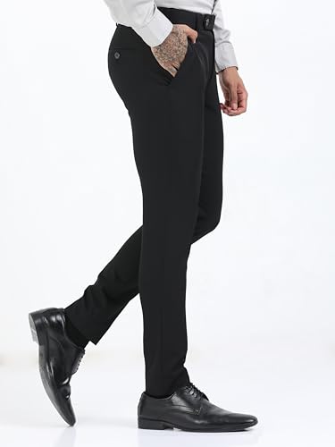 Image of Mc Henry Men's Techno Flex 2inch-Waist Expandable Wrinkle Free Slim Fit 4 Way Lycra for Elite and Luxurious Formal /Casual Trousers