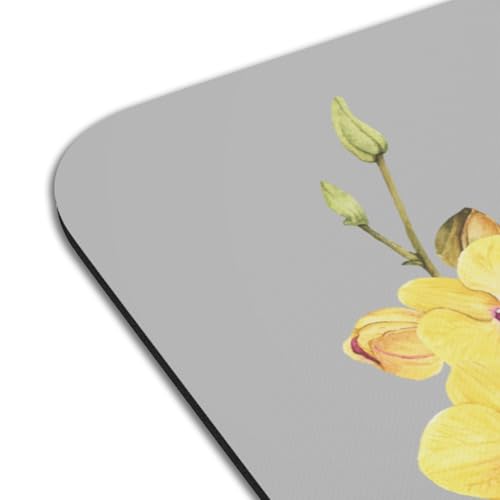 Sets de table dessous en caoutchouc gris orchidée fleurs aquarelle 4 pcs - 4