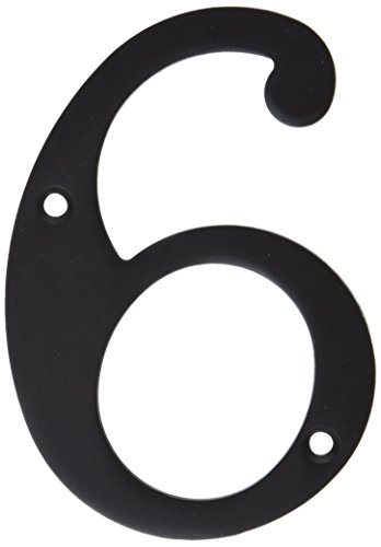 Número 6 de latón macizo Deltana de 4 pulgadas elegante y resistente para fachada