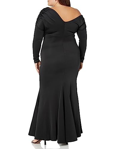 YMDUCH Women's Sexy Elegant Long Sleeve Off Shoulder Bodycon Long Evening Formal Dress2