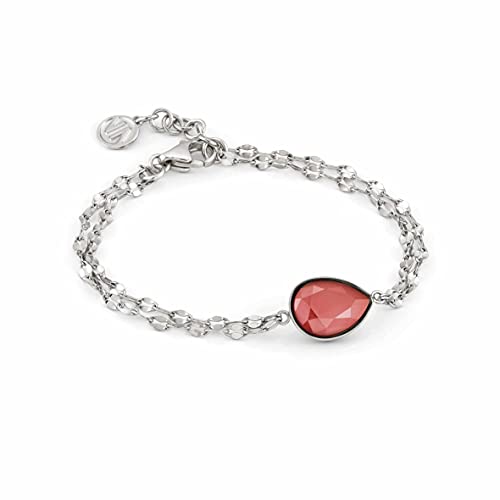 Nomination Pulsera Colección Allure para mujer en Acero con Cristal Rojo. Longitud 19, adaptable a...