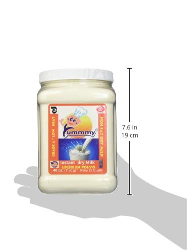 Yummmy Instant Nonfat Powdered Dry Milk - Leche en polvo, 2.5 Lbs. (40 Oz), Grade A, Kosher and Halal Certified, Made in USA - Thumbnail 2