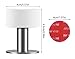 Door Stoppers with Extra Stickers, Self-Adhesive Door Stop with White Rubber & Stainless Steel Body - Sound Dampening Door Bumpers for Home & Office, Door stoppers for Bottom of Door (Medium-2.56inch)