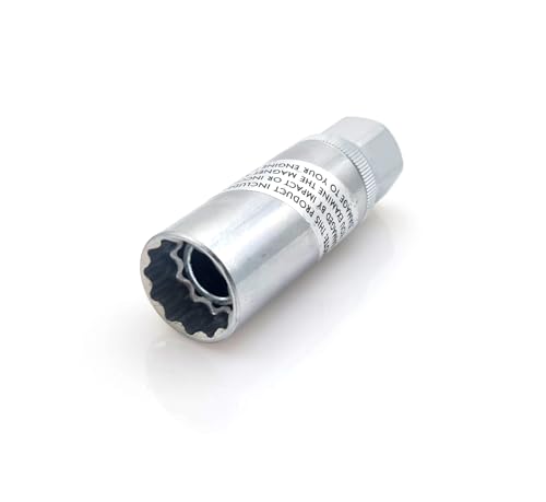 Bike It 18Mm Magnetic Spark Plug Socket 3/8" Wrench Fitting Mechanics Essential Tool