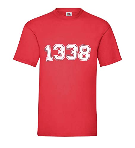 T-shirt homme rouge 1338 taille 3XL idéal pour le week-end et loisirs