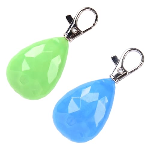 WEKAMOS Colgantes de Seguridad Recargables para Perros, Lámparas LED Impermeables en Azul y Verde, 2 Piezas, Colgantes de Advertencia Nocturna para Mascotas, Accesorios Seguros para