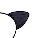 Vonokee Velvet Cat Ears Headband,Black Plush Cat Headpiece Cute Cat Costume Accessories for Halloween Party Cosplay and Daily Use