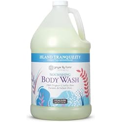 Ginger Lily Farms Botanicals Body Wash, 128oz, Island Tranquility | 100% Vegan & Cruelty-Free | Nourishing Bath & Shower Gel for All Skin Types | Refill Size