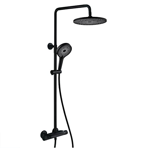 Système de douche thermostatique noir pour transformer votre salle de bain en spa à la maison