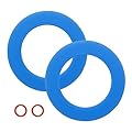 2pcs Toilet Flush Valve Seal for American Standard & Eljer Toilets Upgraded Silicone Material 7301111-0070A Toilet Flush Valve Seal Kit Replacement Parts for American Standard with O Rings,Blue