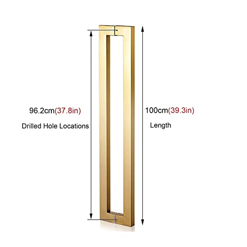 Poignée de porte longue en acier inoxydable double face pour entrée design - 4