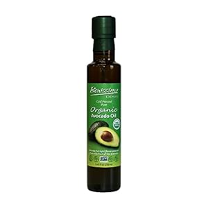 Benissimo 100% Pure Organic Avocado Oil, Cold Pressed, Allergen Free, Organic and Non-GMO Cooking Oil, 8.45 Fl Oz