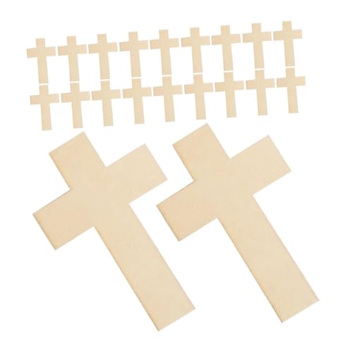 Fixoshee 60 Pezzi Croci in Legno Non Finite Fette Di Croce Grezze Per Artigianato Fai Da Te Pittura Decorazioni Religiose Pasquali Ed Etichette Artigianali Versatili Per Casa E Feste