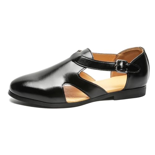 Men's Premium Leather Barefoot - style Roman Sandals: Non - slip, Wear - resistant. Soft, Comfortable, Lightweight & Highly Breathable.