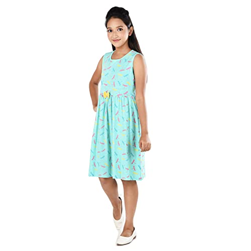 Image of Clothe Funn Girl's Striped Regular Fit Frock