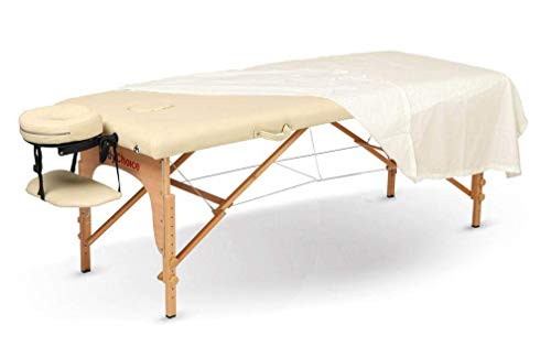 POLY-COTTON SPA Massage Table Sheets Covers 3 Pieces Full Set NO Wrinkling & Shrinking (Natural)