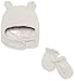 Luvable Friends Baby and Toddler Fleece Bear Hat and Mitten Set