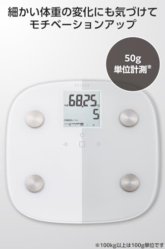 エレコム(ELECOM) エレコム 体組成計 体重計 50g単位 バックライト付 8項目 EFS010WH の商品画像 3