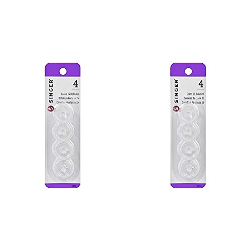 Singer Bobbins Class 15 Transparent, 4-Count (Pack Of 2) #TOP8