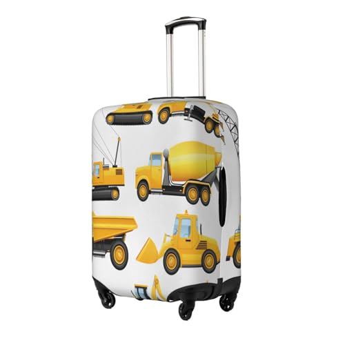 Construction Vehicles Machinery Trucks Luggage Cover for Suitcase, Suitcase Cover Protector Fit 22-24 Inch Luggage Travel Accessories, M2