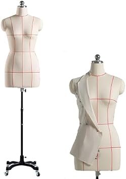 Plus Size Adjustable Sewing Dress Form Mannequin with Wheels, Female Upper Torso Body, L Size, Height Adjustable, Perfect for Tailoring and Fashion Design