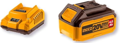 Image of Ingco P20S Lithium-ion 4.0Ah Battery and 2A Charger Kit, FBCPK1214 for 20V Cordless Tools