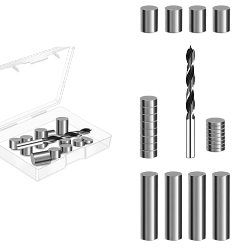 6.8 Ounce Cylindrical Stainless Steel Weight for Derby Pine Race Wood Car, 24 Pieces Multiple Size Incremental Weight to Optimize Your Car Speed, 4 Sizes