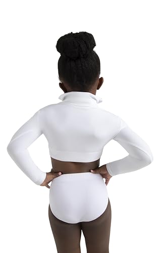 Haut col roulé manches longues filles Capezio en microfibre de qualité