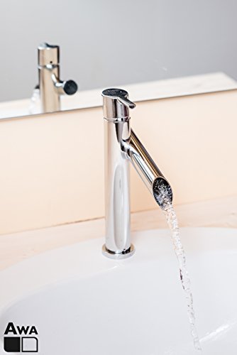 AWA - Zenawa - washbasin Single Handle tap Mixer Waterfall spout - Chrome