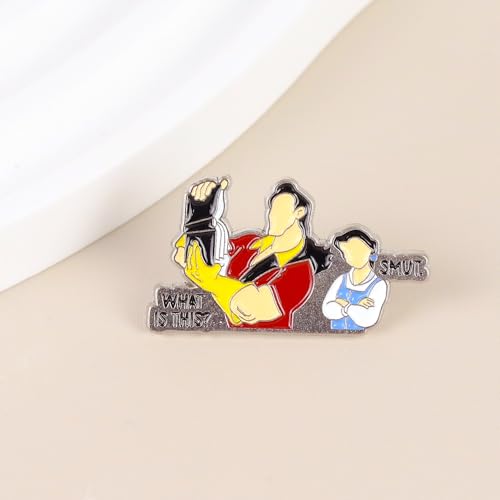 Funny Smut Reader Enamel Pin, Reading Smutty Book Brooches, Fairy Tale Humor Reader Lapel Badges, Spicy Dark Romance Book Club Badges Brooch, Funny Bookish Smut Humor Decoration Pin Jewelry Accessories2