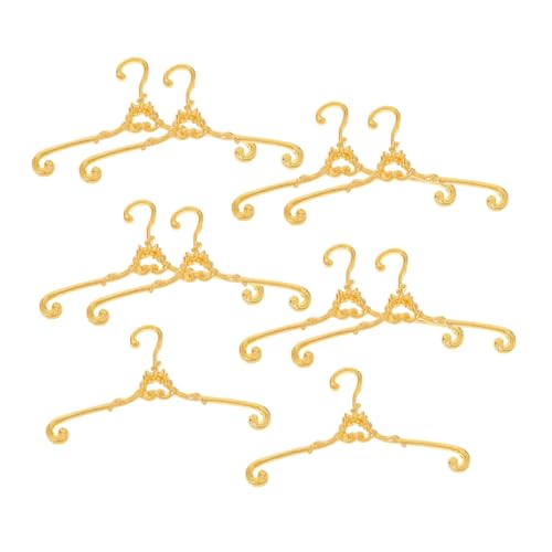 VILLFUL Sturdy Metal Hangers for Dollhouse Mini Garments 10pcs Pet Clothes Hangers Nonslip Design