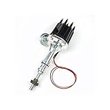 Pertronix D132710 Flame-Thrower Plug and Play Vacuum Advance Black Male Cap Billet Electronic Distributor with Ignitor II Technology for Ford 351C