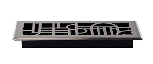 Decor Grates ADH412-NKL Art DECO Floor Register, Brushed Nickel, 4-Inch By 12-Inch - Image 4