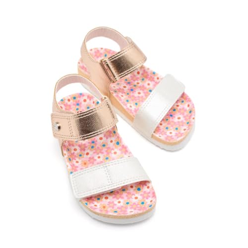 GIOSEPPO| Sandalias tipo bio HAYNES|Plantilla transpirable, absorbente del sudor| Cierre ajustable niña||Oro|Talla 39