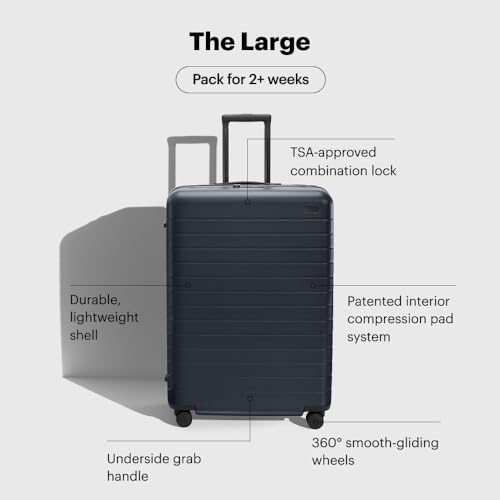 Away Large Checked Luggage, 29 Inch Hardside Suitcase with Spinner Wheels, Lightweight & Durable, TSA Lock, Cloud Gray3