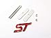 Price comparison product image Carsmetics Chrome and Red ST Badge for Focus ST Fiesta ST Front Bumper Grill Emblem