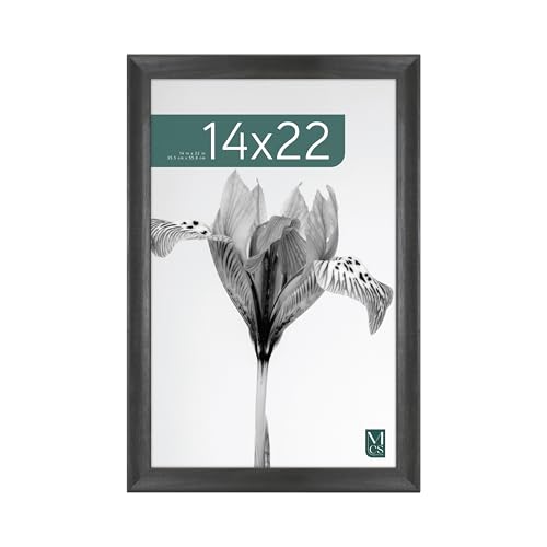 MCS Studio Gallery Classic 14x22 Poster Frame Black Woodgrain Engineered Wood Vertical & Horizontal Wall Hanging Large Picture Frame for Photos Posters & Art Prints (1-Pack)